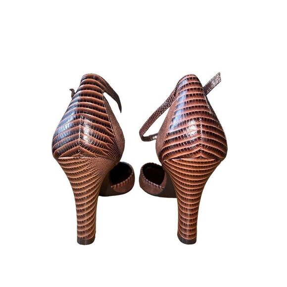 Enzo Angiolini - EA Flexo Sheary Dark Brown Suede W/Ankle Strap Womens Size 10 - Picture 6 of 11